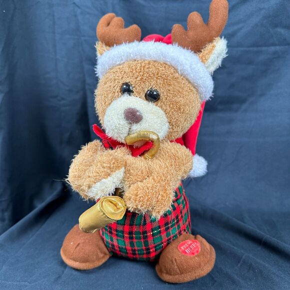 Preferred Plush Singing Dancing Saxophone Reindeer Christmas Animatronic VIDEO - Picture 1 of 7